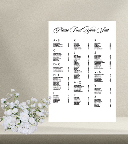Seating Chart | Beverly Collection